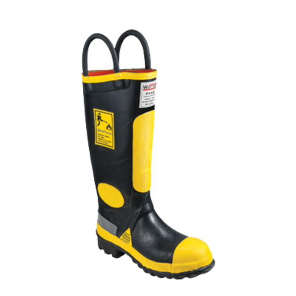 Bota para bombeiro com alta resistência ao calor