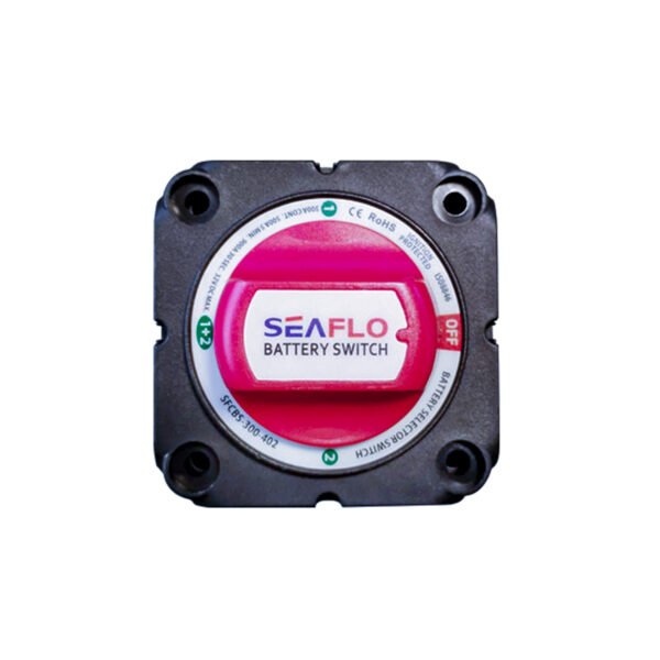 Chave geral marinizada 6-12-24-32V 300A 4 posições de embutir preta - Image 2